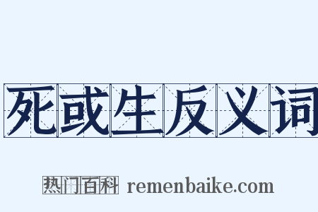 死或生反义词是什么意思的图片